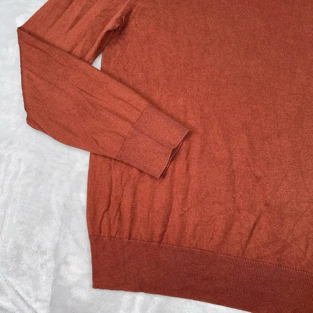 Banana Republic Sweater Luxury Blend V-Neck Cashmere Cotton Silk Size L Casual
